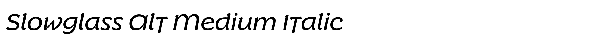 Slowglass Alt Medium Italic image